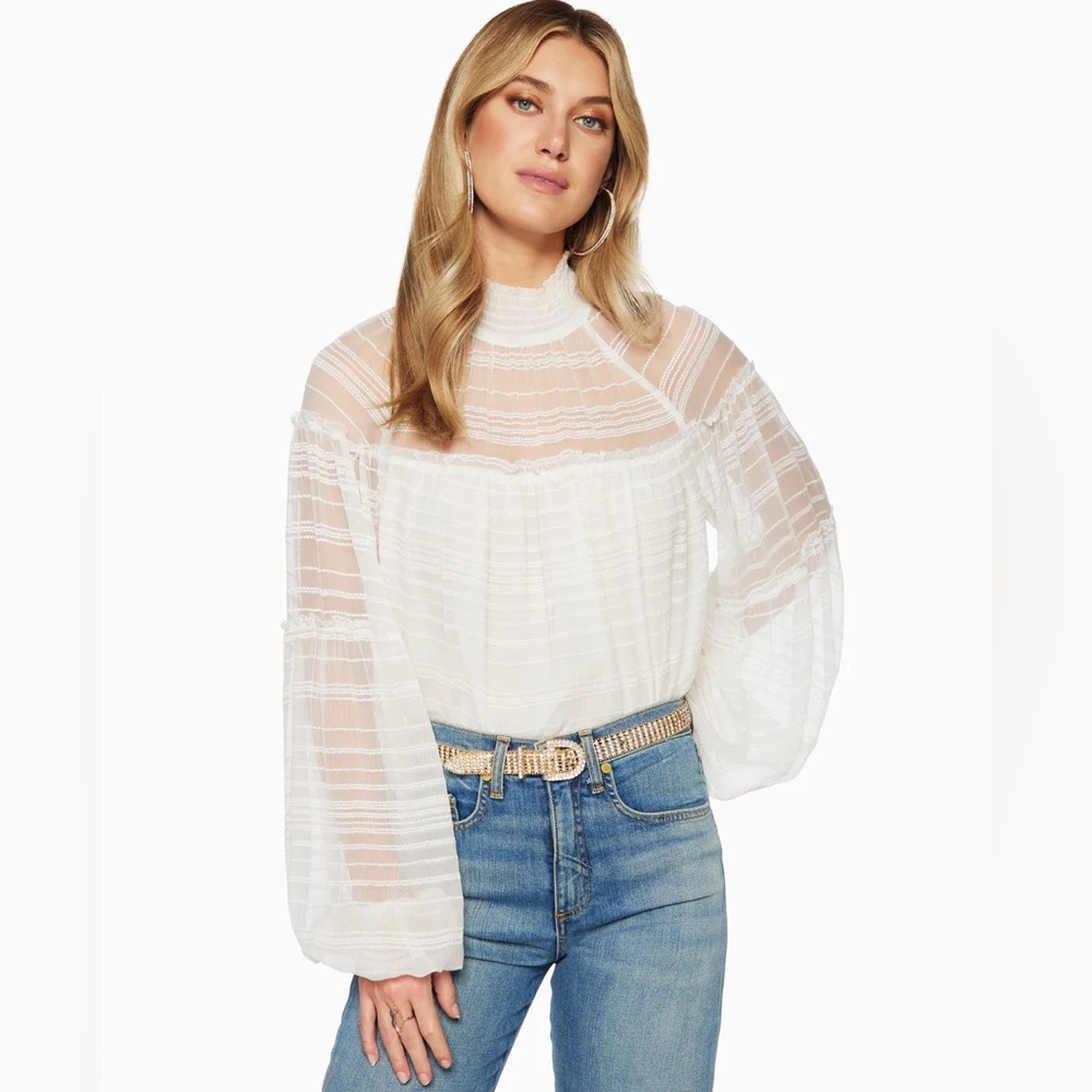 Ramy Brook Winslow Blouse - Ivory in XXS